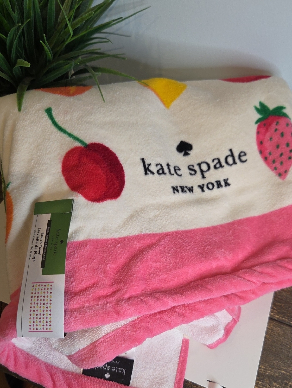 Kate Spade Fruit Design Beach Towel - Picture 2 of 4